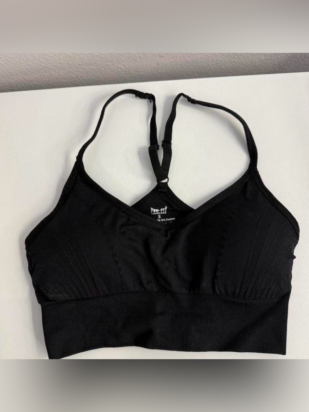Pro-Fit Black Seamless Racerback Bralette